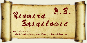 Miomira Basailović vizit kartica